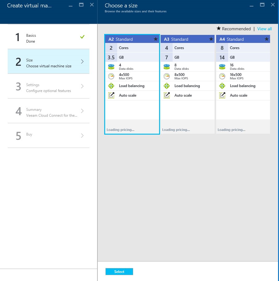 How to setup Veeam Cloud Connect for the Enterprise Virtual Machine in Microsoft Azure Portal